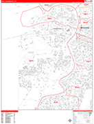 West Sacramento  Wall Map Red Line Style